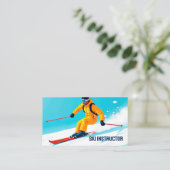 Carte De Visite Instructeur de ski QR (Debout devant)