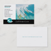 Carte De Visite Instructeur de surf | Surfboard Active Recreation (Devant / Derrière)