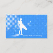Carte De Visite Instructeur de surf | Vacances actives Surfboard (Dos)