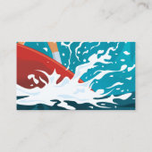 Carte De Visite Instructeur de surf | Vacances actives Surfboard (Dos)