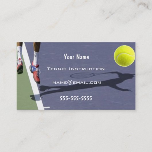 Carte De Visite Instructeur de tennis (Devant)