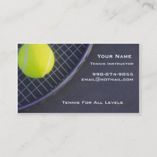 Carte De Visite Instructeur de tennis