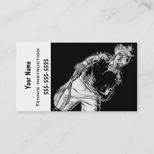 Carte De Visite Instructeur de tennis (Devant)