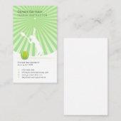 Carte De Visite Instructeur de tennis | Professionnel (Devant / Derrière)