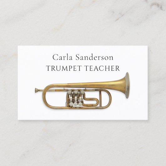 Carte De Visite Instructeur de trompette en laiton Instrument de m (Devant)