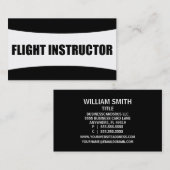 Carte de visite instructeur de vol (Devant / Derrière)