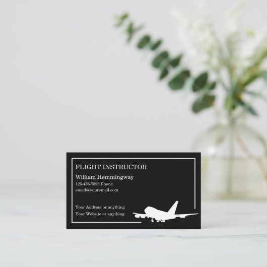 Carte De Visite Instructeur de vol Avion à réaction moderne (Debout devant)