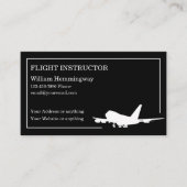 Carte De Visite Instructeur de vol Avion à réaction moderne (Devant)