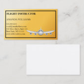 Carte De Visite Instructeur de vol d'avion à réaction moderne (Devant / Derrière)