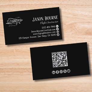 Carte De Visite Instructeur de vol professionnel en aviation de co