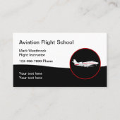 Carte De Visite Instructeur de vol sur le thème de l'aviation (Devant)