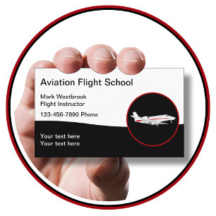 Carte De Visite Instructeur de vol sur le thème de l'aviation
