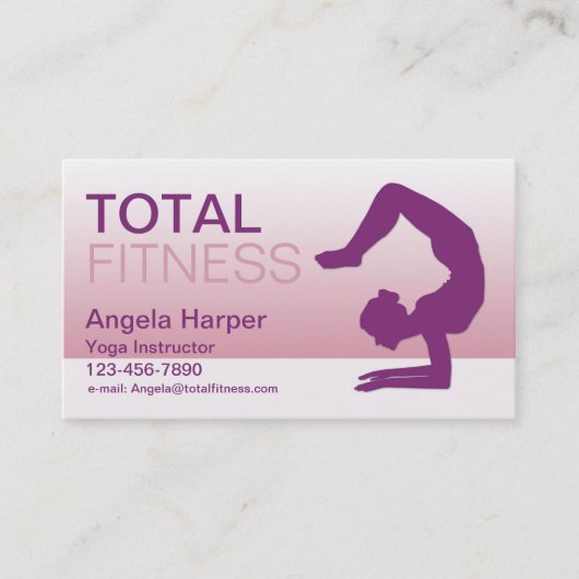 Carte De Visite Instructeur de yoga (Devant)