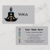 Carte De Visite Instructeur de yoga (Devant / Derrière)
