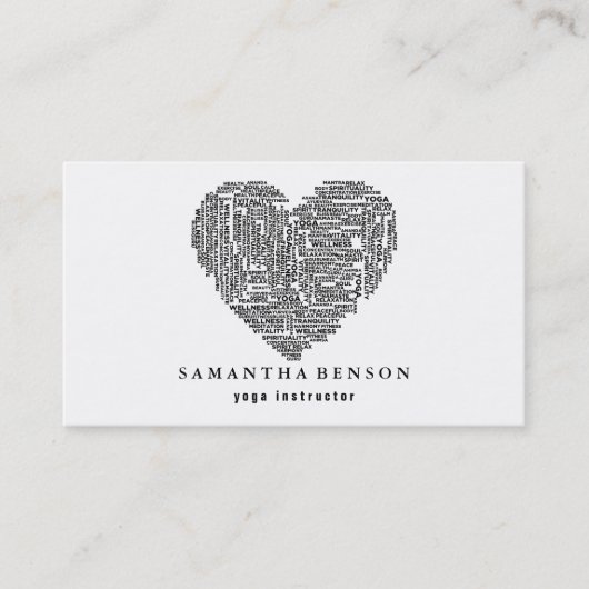 Carte De Visite Instructeur de yoga (Devant)