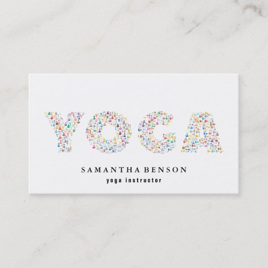 Carte De Visite Instructeur de yoga (Devant)