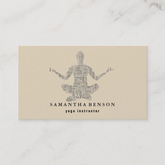 Carte De Visite Instructeur de yoga (Devant)