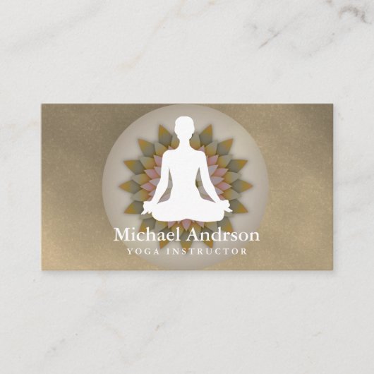 Carte De Visite Instructeur de yoga (Devant)