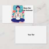 Carte De Visite Instructeur de yoga (Devant / Derrière)