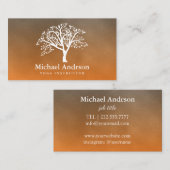 Carte De Visite Instructeur de yoga (Devant / Derrière)