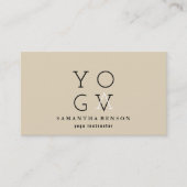 Carte De Visite Instructeur de yoga (Devant)