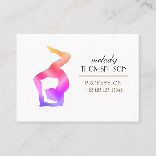 Carte De Visite Instructeur de yoga (Devant)
