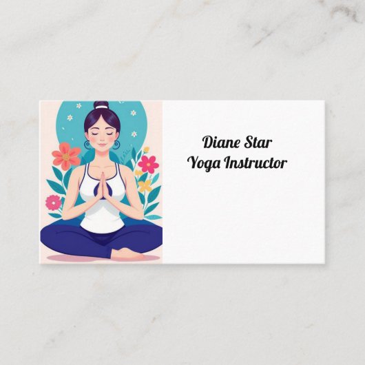 Carte De Visite Instructeur de yoga (Devant)