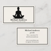 Carte De Visite Instructeur de yoga (Devant / Derrière)