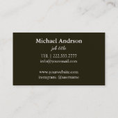 Carte De Visite Instructeur de yoga (Dos)