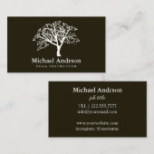 Carte De Visite Instructeur de yoga (Devant / Derrière)