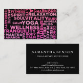 Carte De Visite Instructeur de yoga (Devant / Derrière)