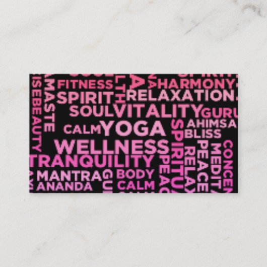 Carte De Visite Instructeur de yoga (Devant)
