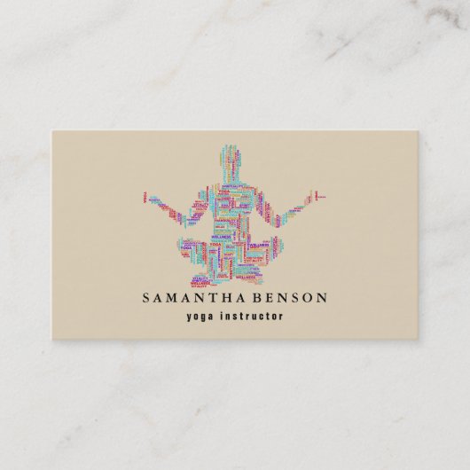 Carte De Visite Instructeur de yoga (Devant)