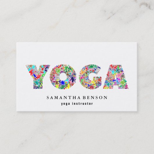 Carte De Visite Instructeur de yoga (Devant)
