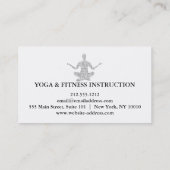 Carte De Visite Instructeur de yoga (Dos)
