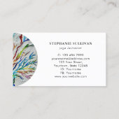 Carte De Visite Instructeur de Yoga Arbre de Vie Moderne (Dos)