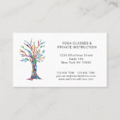 Carte De Visite Instructeur de Yoga Arc-en-ciel (Dos)