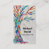 Carte De Visite Instructeur de Yoga Arc-en-ciel (Devant)