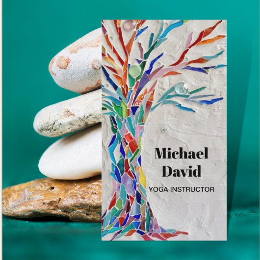 Carte De Visite Instructeur de Yoga Arc-en-ciel