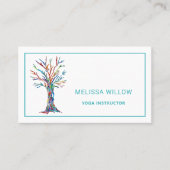 Carte De Visite Instructeur de Yoga Arc-en-ciel (Devant)