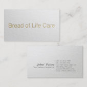 Carte De Visite Instructeur de Yoga au minimum blanc et or (Devant / Derrière)