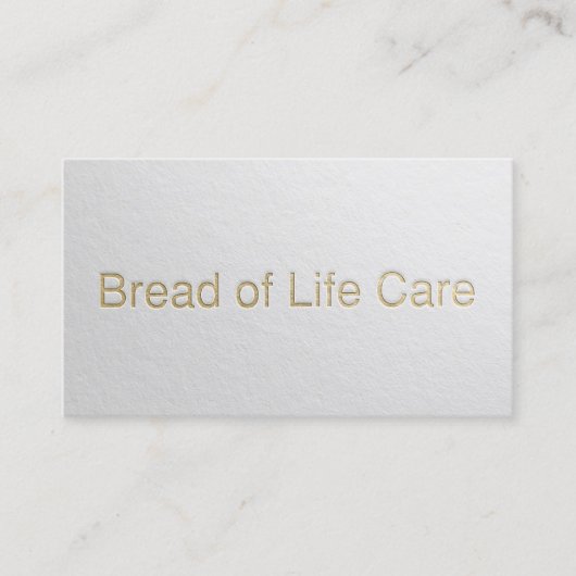 Carte De Visite Instructeur de Yoga au minimum blanc et or (Devant)