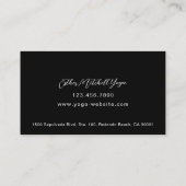 Carte De Visite Instructeur de yoga avec professionnel photo (Dos)