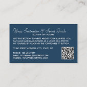 Carte De Visite Instructeur de Yoga Bleu de la Marine moderne tend (Dos)