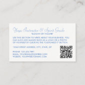 Carte De Visite Instructeur de Yoga bleu moderne tendance (Dos)