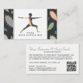 Carte De Visite Instructeur de Yoga Boho moderne tendance (Devant / Derrière)