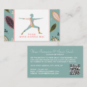 Carte De Visite Instructeur de Yoga Boho moderne tendance (Devant / Derrière)