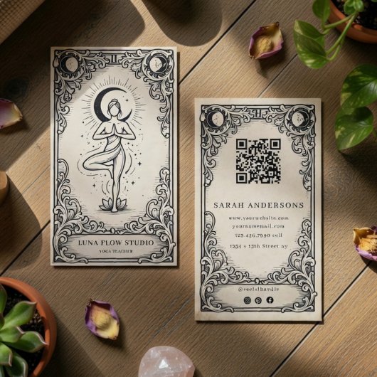 Carte De Visite Instructeur de Yoga Celestial Lotus