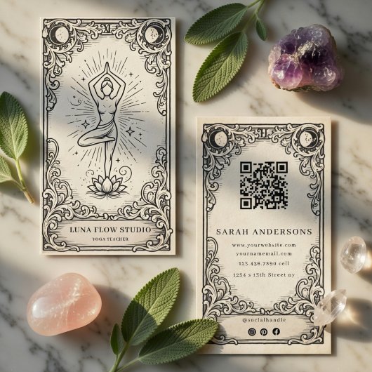 Carte De Visite Instructeur de Yoga Celestial Lotus