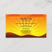 Carte De Visite Instructeur de Yoga Coucher du soleil Yoga Pose Si (Dos)